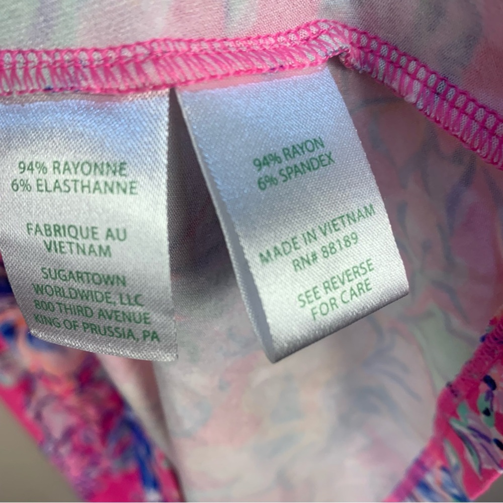 Lily Pulitzer Carmilla Pink Isle Last Bud Not Least Print - Picture 9 of 13